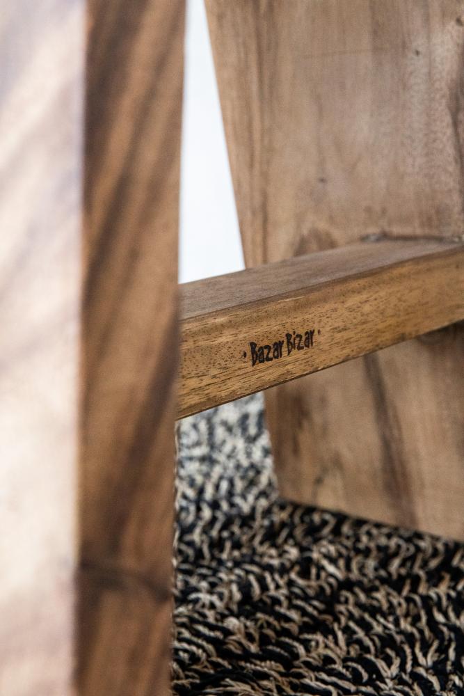 RAFFIA CARPET | NATURAL + BLACK | 100 cm - Green Design Gallery