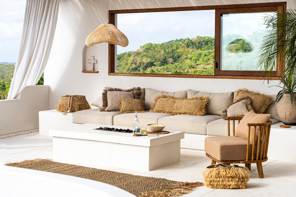 RAFFIA CUSHION COVER | RECTANGULAR | 35 x 100 CM - Green Design Gallery