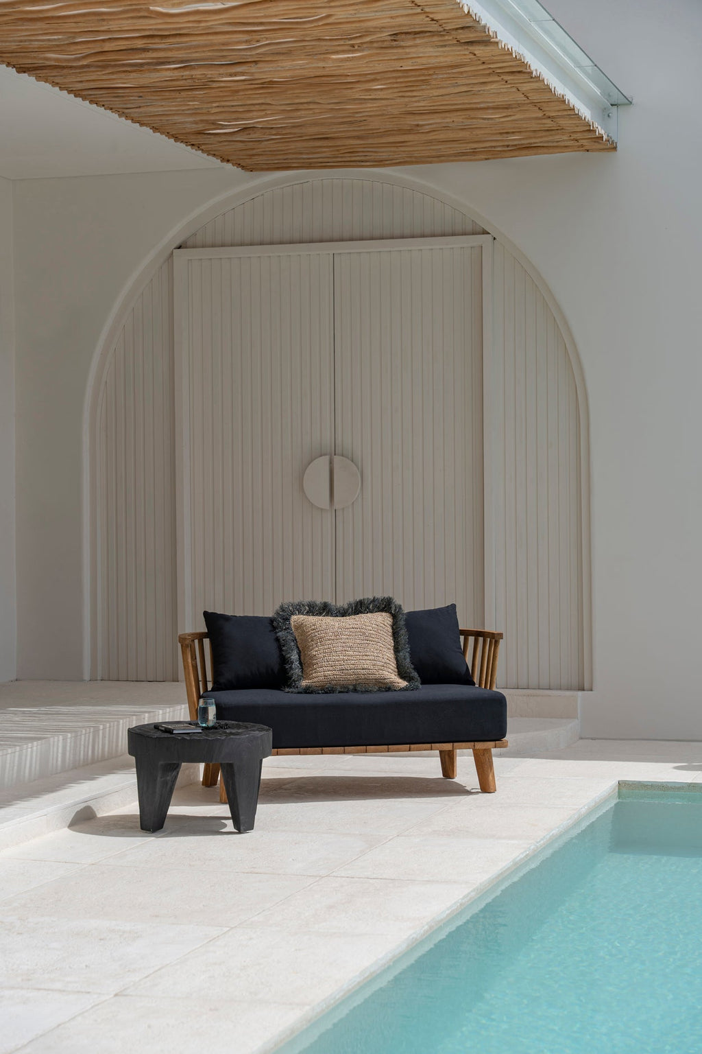 RAFFIA CUSHION COVER | SQUARE | NATURAL | 60 x 60 CM - Green Design Gallery