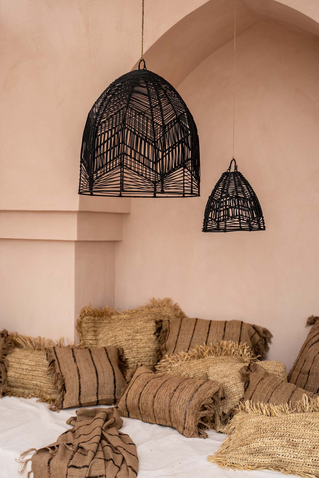 RAFFIA CUSHION COVER | SQUARE | NATURAL | 60 x 60 CM - Green Design Gallery