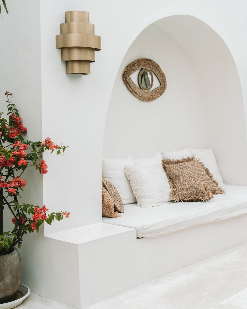 RAFFIA CUSHION COVER | SQUARE | NATURAL | 60 x 60 CM - Green Design Gallery