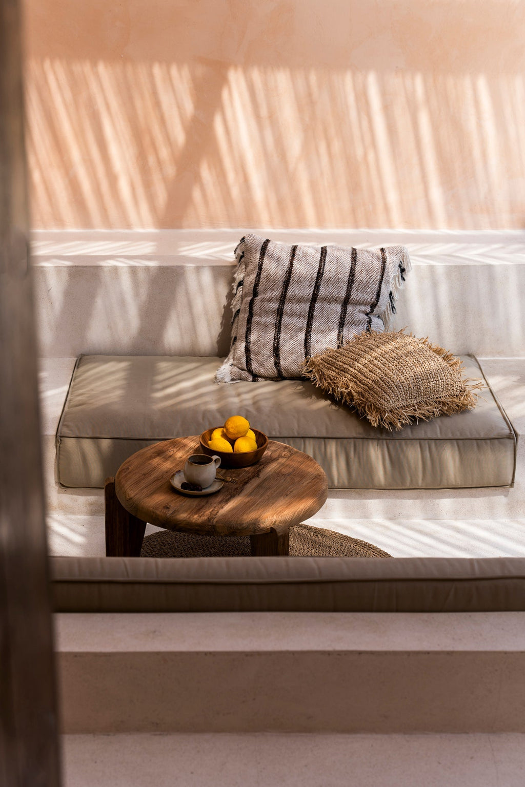 RAFFIA CUSHION COVER | SQUARE | NATURAL | 60 x 60 CM - Green Design Gallery