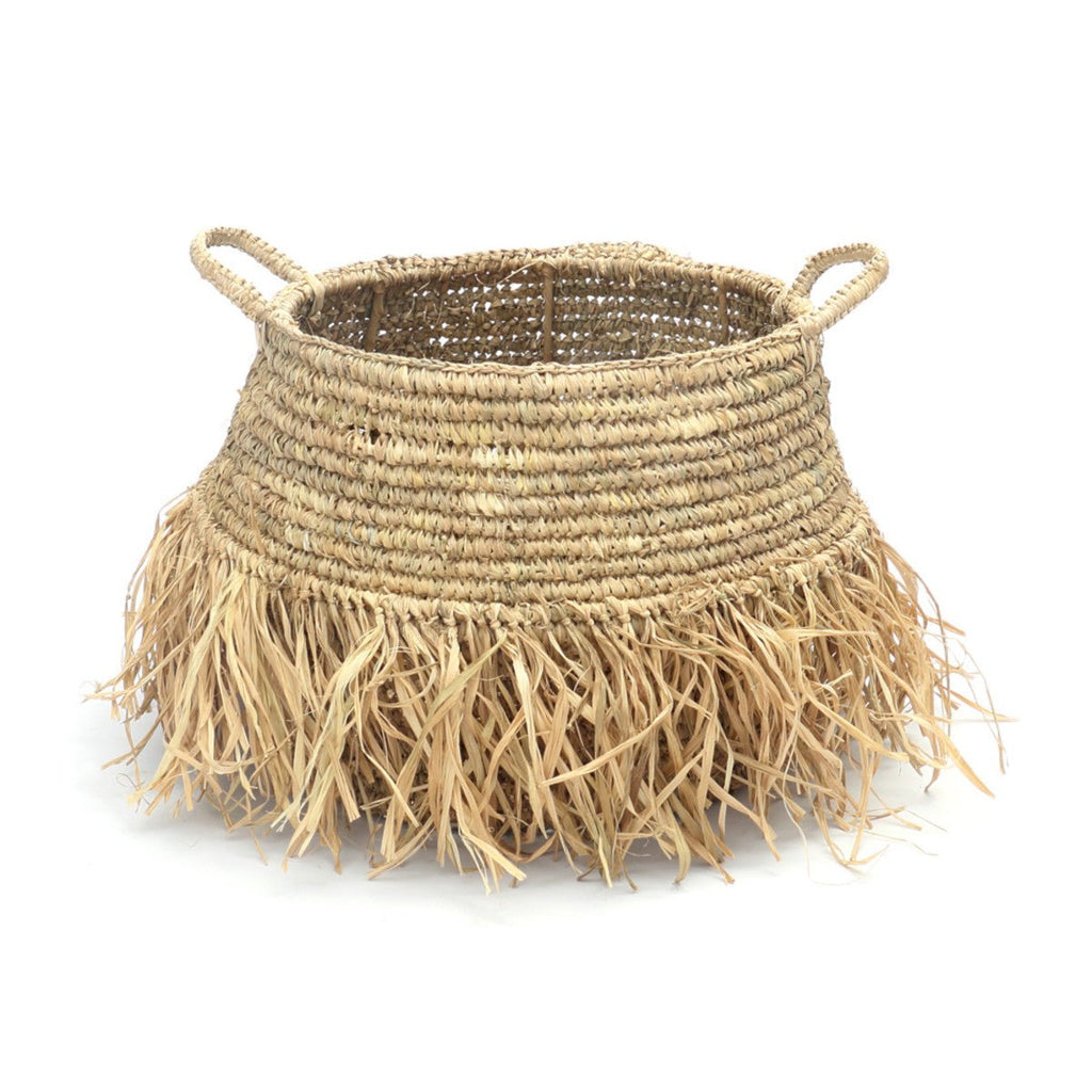 RAFFIA DELUXE BASKETS (SET OF 2) / NATURAL - Green Design Gallery