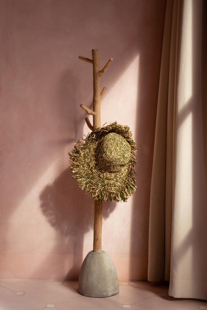 RAFFIA FIESTA HAT | GREEN + NATURAL - Green Design Gallery