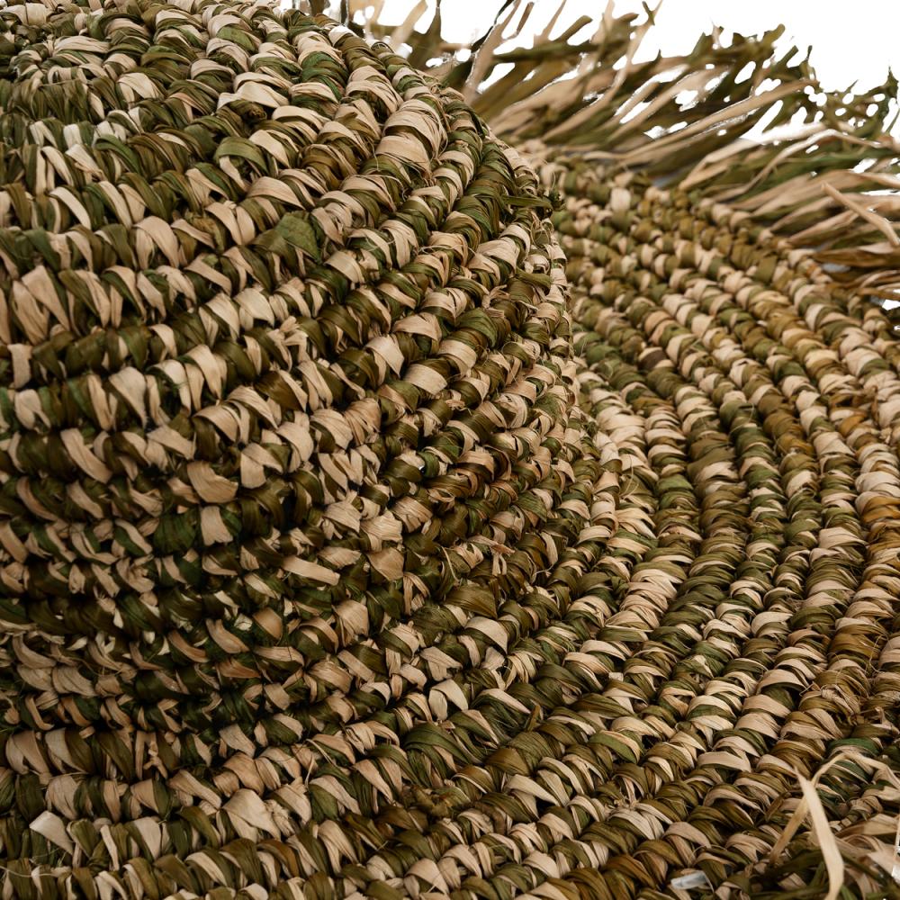 RAFFIA FIESTA HAT | GREEN + NATURAL - Green Design Gallery