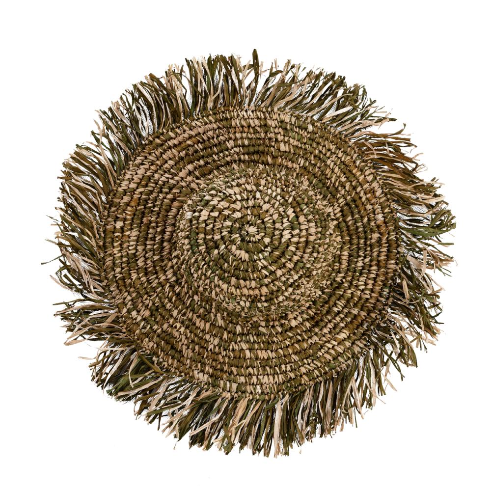 RAFFIA FIESTA HAT | GREEN + NATURAL - Green Design Gallery