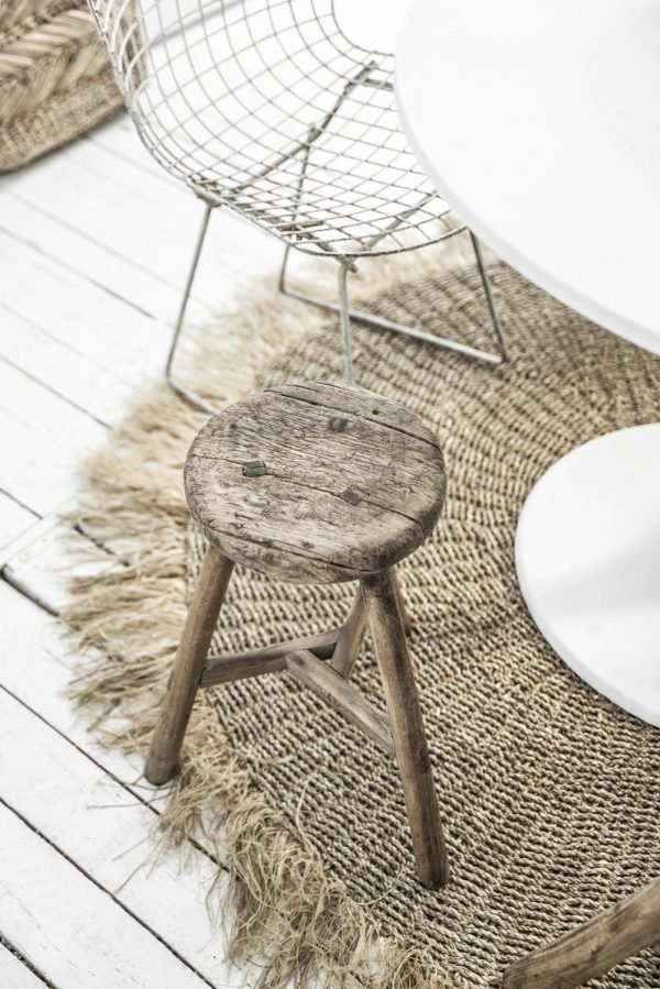 RAFFIA FRINGED CARPET / NATURAL - Green Design Gallery