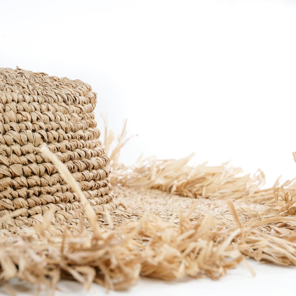 RAFFIA LARGE OCEAN HAT | NATURAL - Green Design Gallery