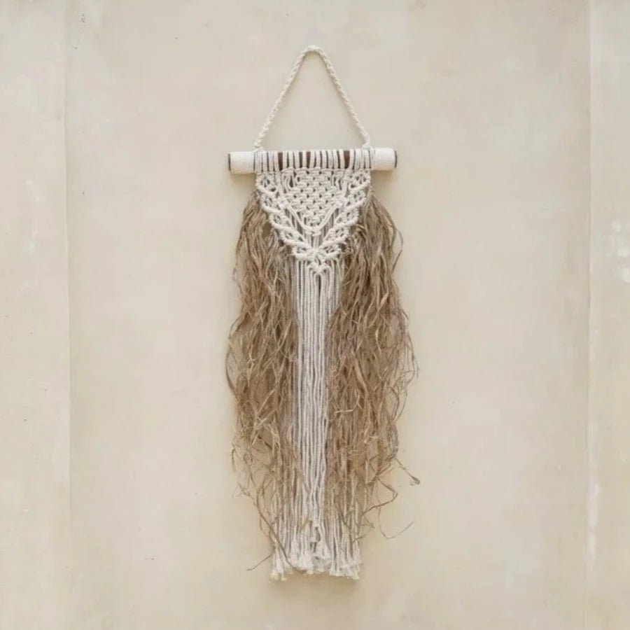 RAFFIA MACRAME WALL ART | MEDIUM - Green Design Gallery