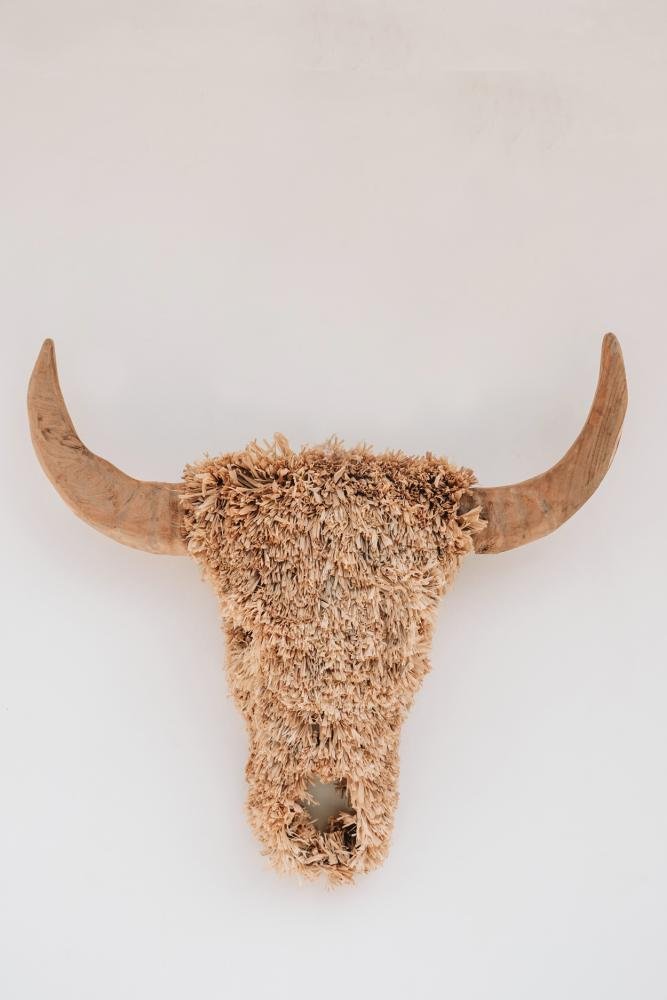 RAFFIA TORO WALL ART - Green Design Gallery