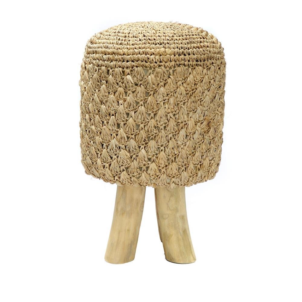 RAFFIA TRESSED STOOL - Green Design Gallery