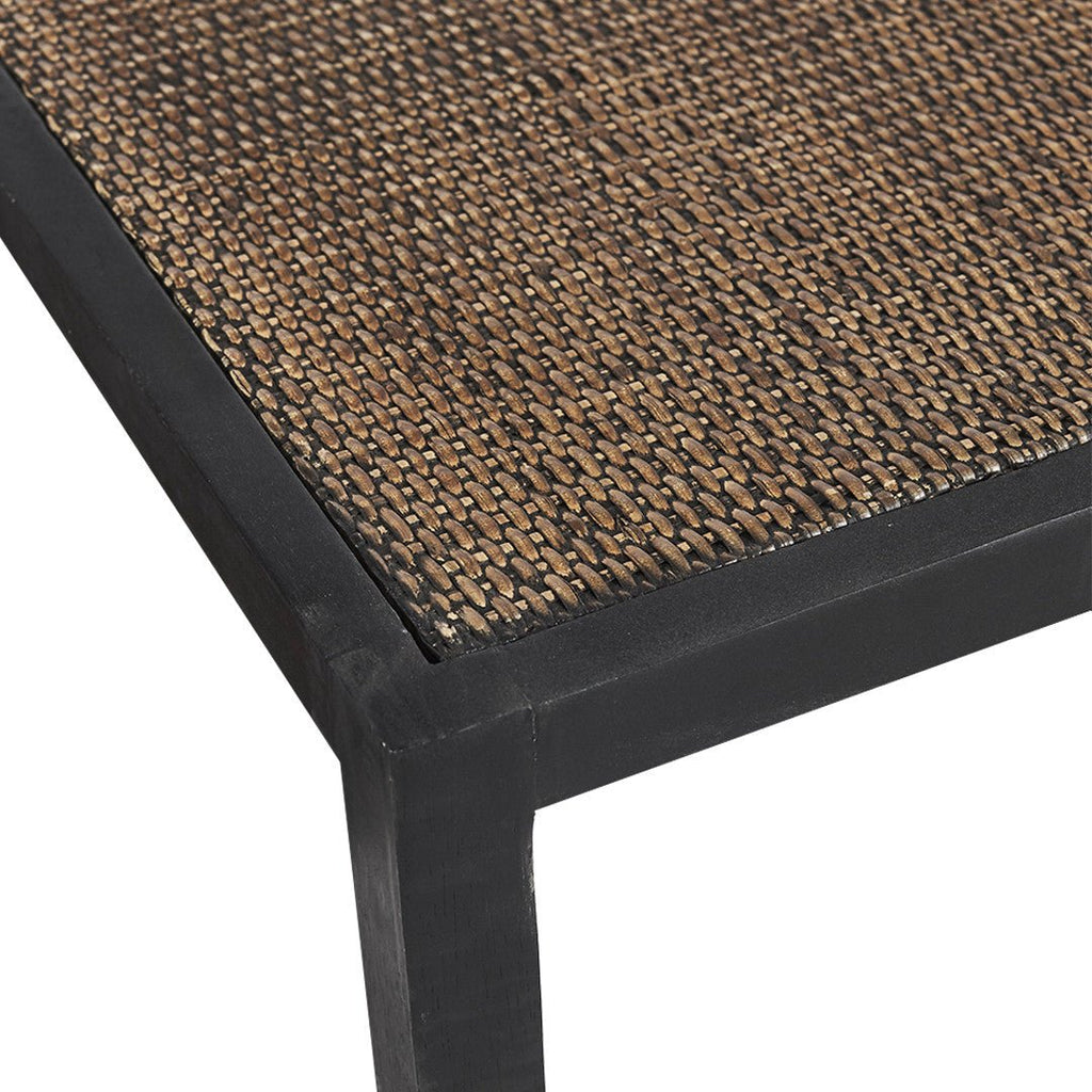 RAFFLES LAMP TABLE | BLACK WALNUT + RATTAN - Green Design Gallery