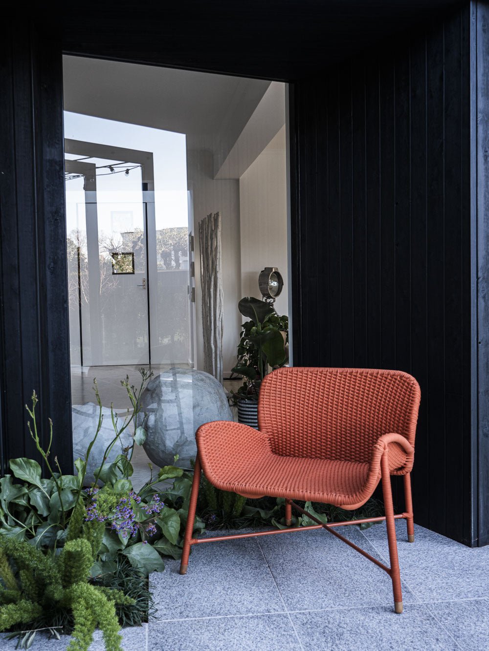 RAIN LOUNGE ARMCHAIR / 4 COLOR CHOICES (INDOOR-OUTDOOR) - Green Design Gallery