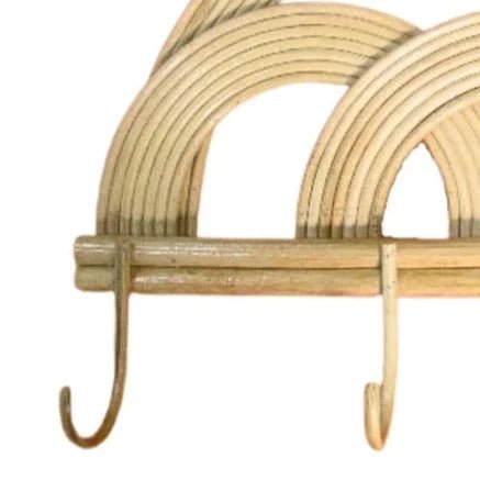 RAINBOW WALL HOOK | NATURAL RATTAN - Green Design Gallery