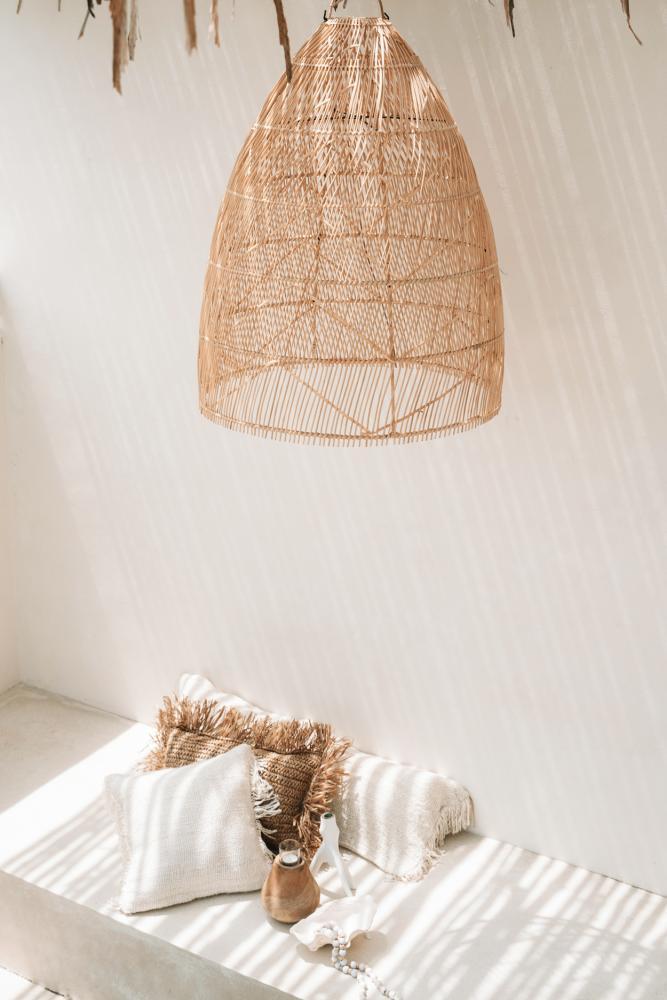 RATTAN OVERSIZED TWISTER PENDANT | NATURAL - Green Design Gallery