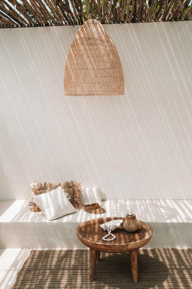 RATTAN OVERSIZED TWISTER PENDANT | NATURAL - Green Design Gallery