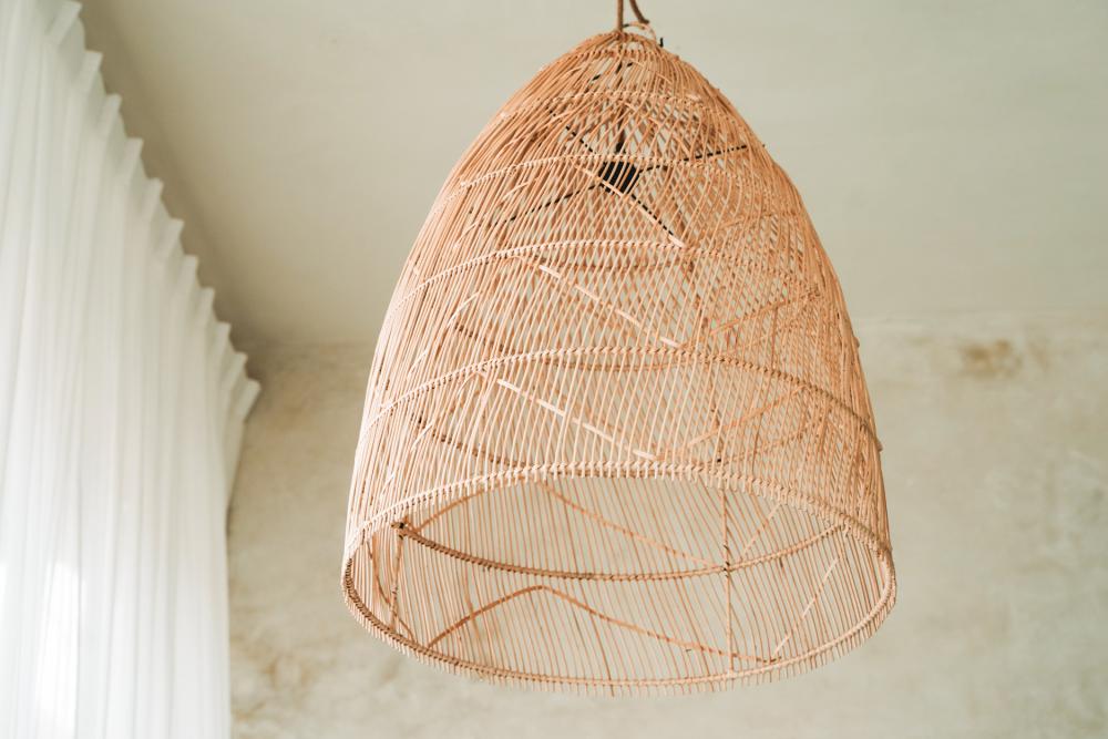 RATTAN OVERSIZED TWISTER PENDANT | NATURAL - Green Design Gallery