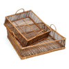 RATTAN SQUARE TRAYS / SET OF 2 - Green Design Gallery