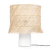 RATTAN TABLE LAMP / WHITE NATURAL - Green Design Gallery