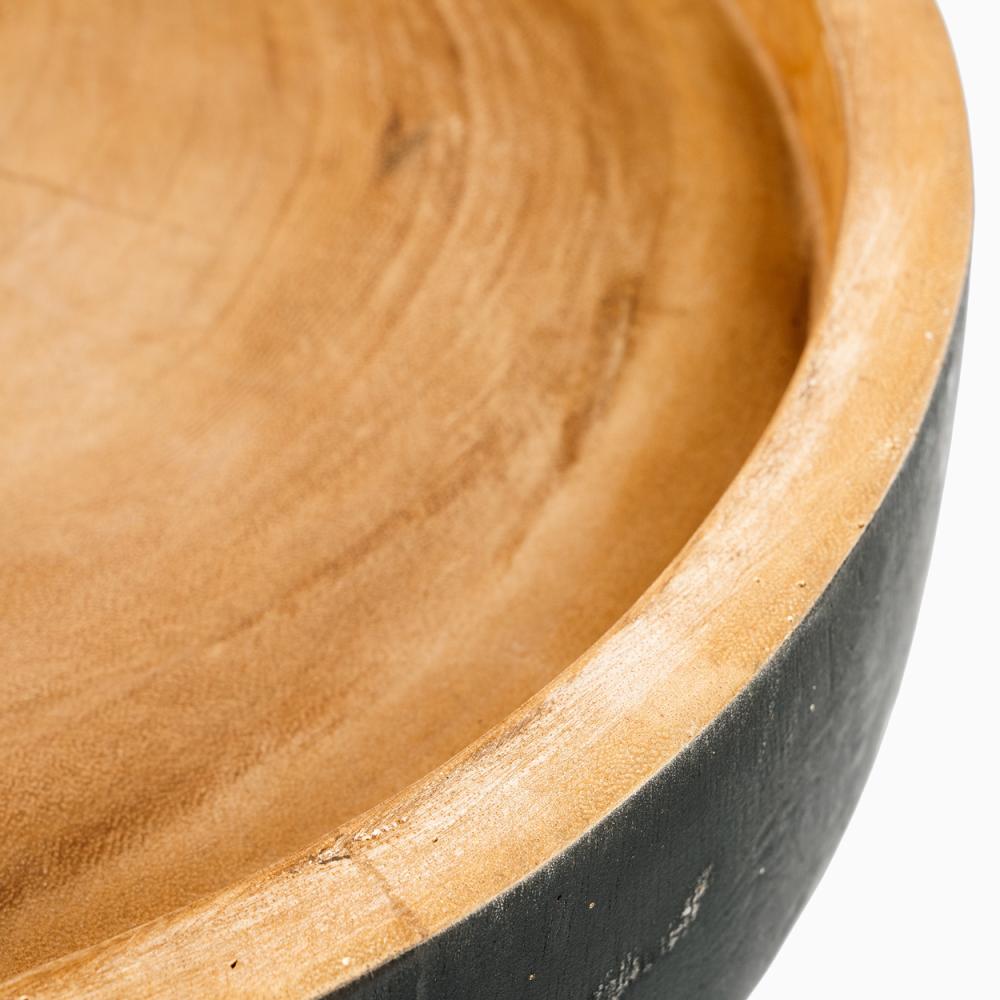 RAYU SIDE TABLE | BLACK + NATURAL - Green Design Gallery