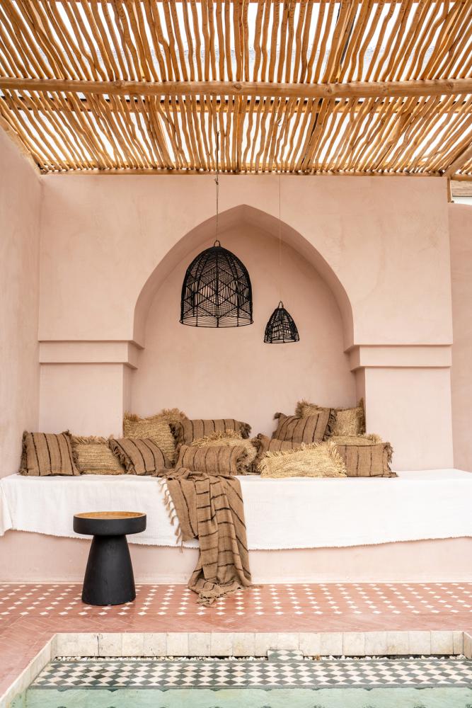 RAYU SIDE TABLE | BLACK + NATURAL - Green Design Gallery