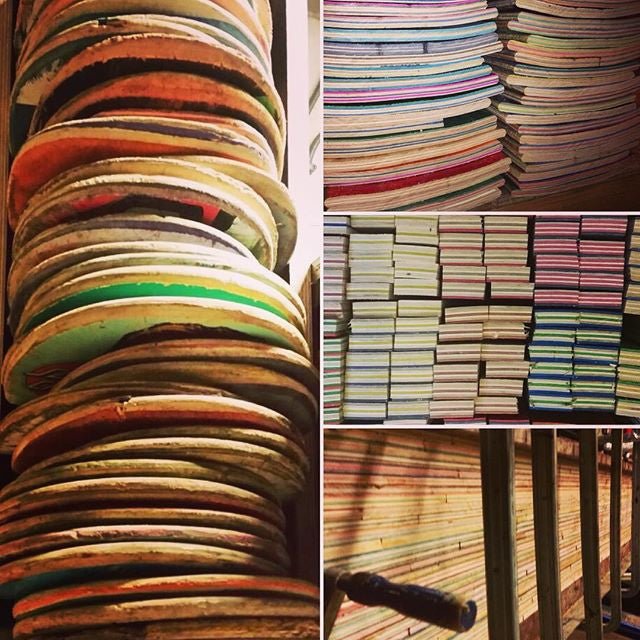 RECLAIMED SKATEBOARDS COFFEE TABLE | 3 SIZES - Green Design Gallery