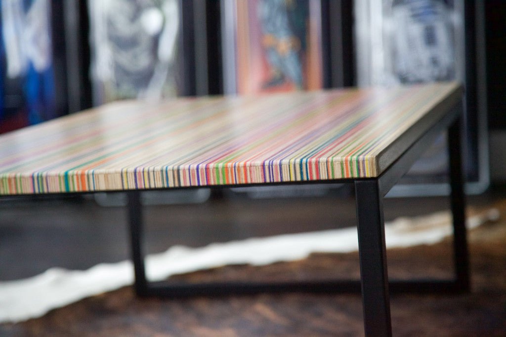 Reclaimed Skateboards Coffee Table | DecksTop Mini™ - Green Design Gallery