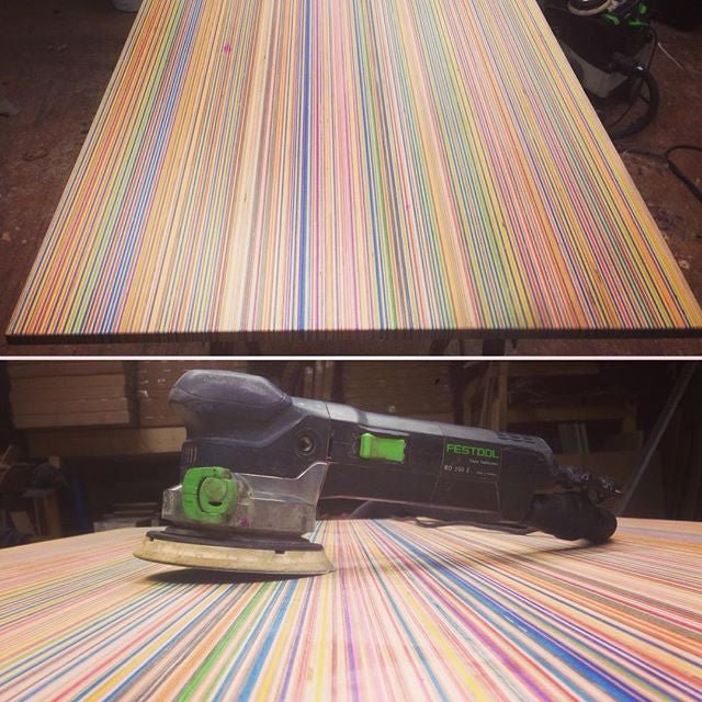 Reclaimed Skateboards Coffee Table | DecksTop Mini™ - Green Design Gallery