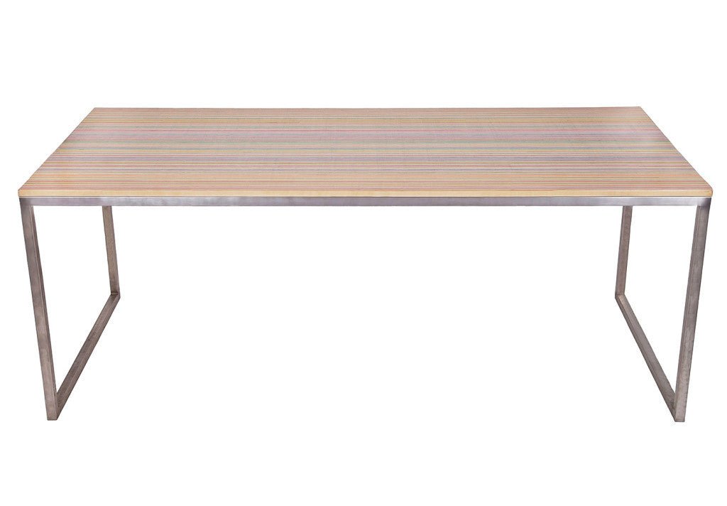 Reclaimed Skateboards Dining Table | DecksTop Steel™ - Green Design Gallery
