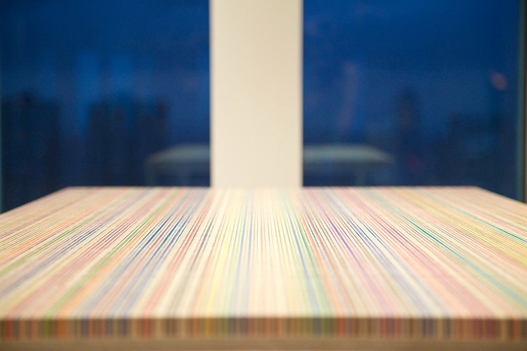 Reclaimed Skateboards Dining Table | DecksTop Steel™ - Green Design Gallery