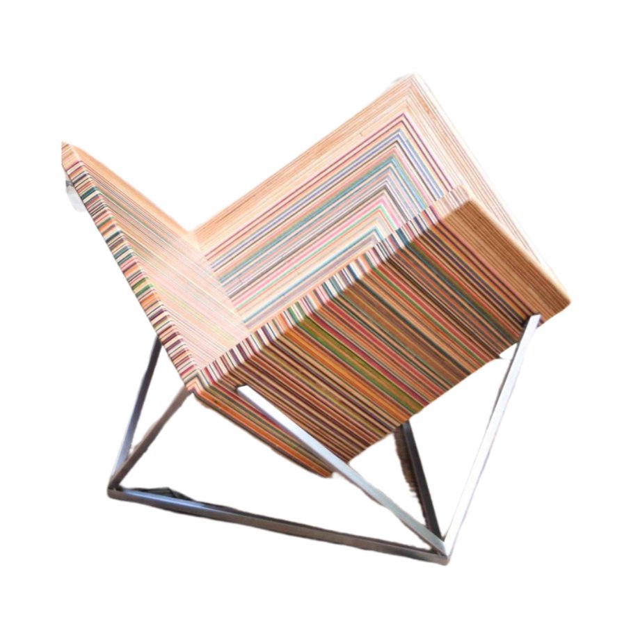 RECLAIMED SKATEBOARDS RECORD STAND | HOLDS 70 LPs - Green Design Gallery