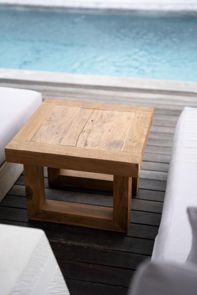 RECLAIMED TEAK SIDE TABLE | NATURAL - Green Design Gallery