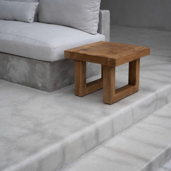 RECLAIMED TEAK SIDE TABLE | NATURAL - Green Design Gallery