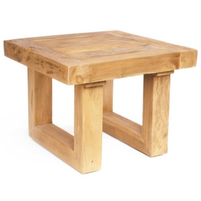 RECLAIMED TEAK SIDE TABLE | NATURAL - Green Design Gallery