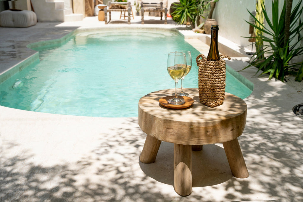 RHODES STOOL | RECLAIMED TEAK | IN-OUTDOORS - Green Design Gallery