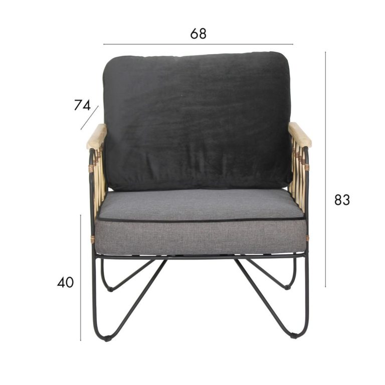 RIO BAMBOO ARMCHAIR | CHARCOAL - Green Design Gallery