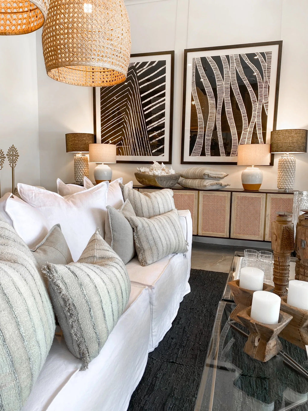 RITA PENDANT SHADE | NATURAL | 2 SIZES - Green Design Gallery