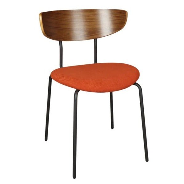 RIVA DINING CHAIR | WALNUT-TERRACOTTA | STACKABLE | SET OF 2 - Green Design Gallery