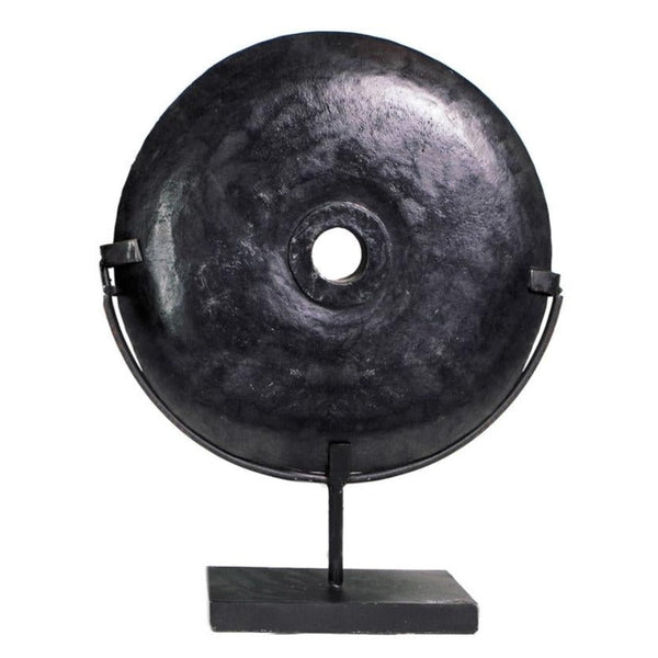 RIVER STONE ON STAND | BLACK | LARGE - Green Design Gallery