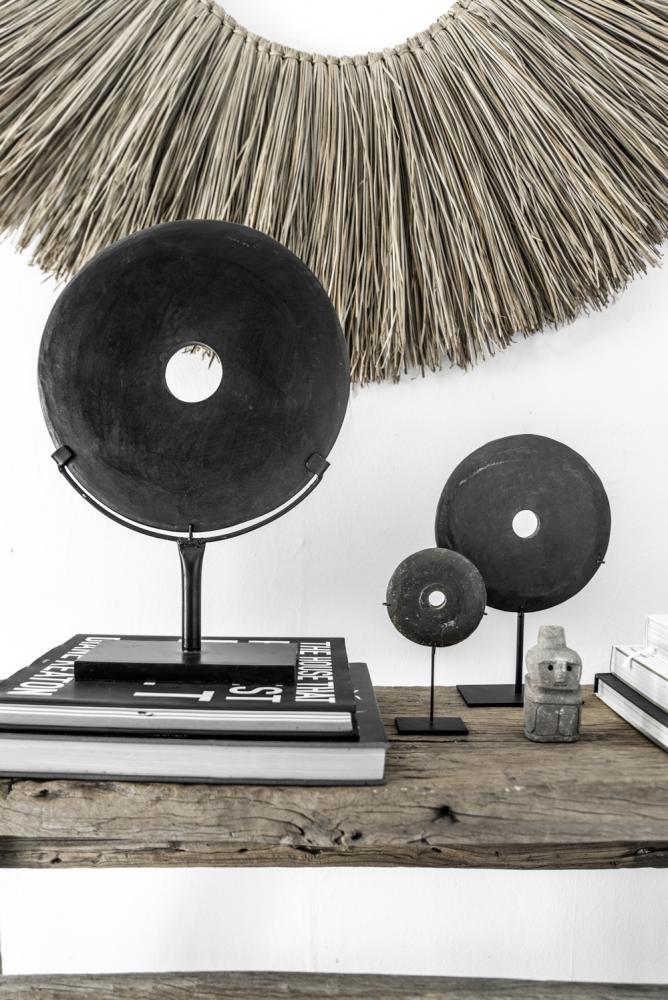 RIVER STONE ON STAND | BLACK | LARGE - Green Design Gallery