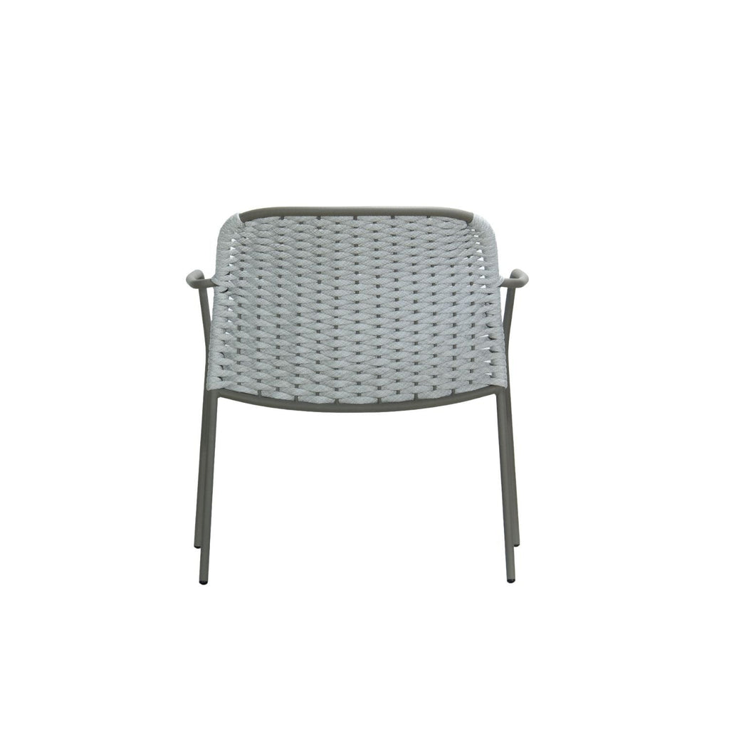 ROCA OUTDOOR LOUNGE ARMCHAIR | WHITE+SILVER - Green Design Gallery