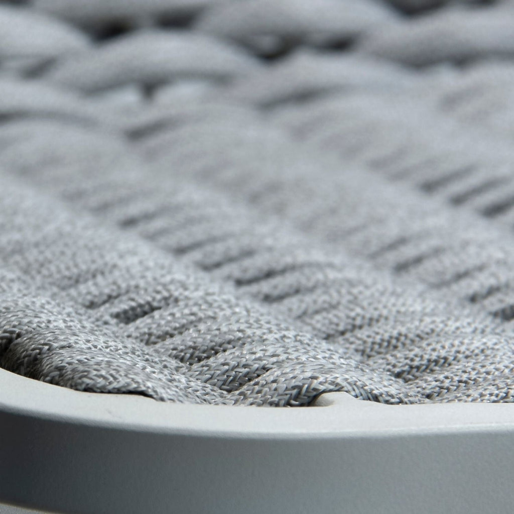 ROCA OUTDOOR LOUNGE ARMCHAIR | WHITE+SILVER - Green Design Gallery