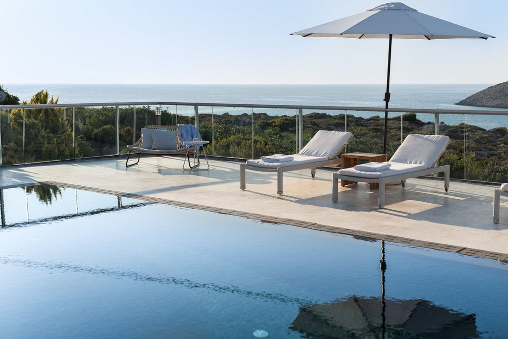 ROCCO LIFT SIDE TABLE / WHITE (INDOOR-OUTDOOR) - Green Design Gallery