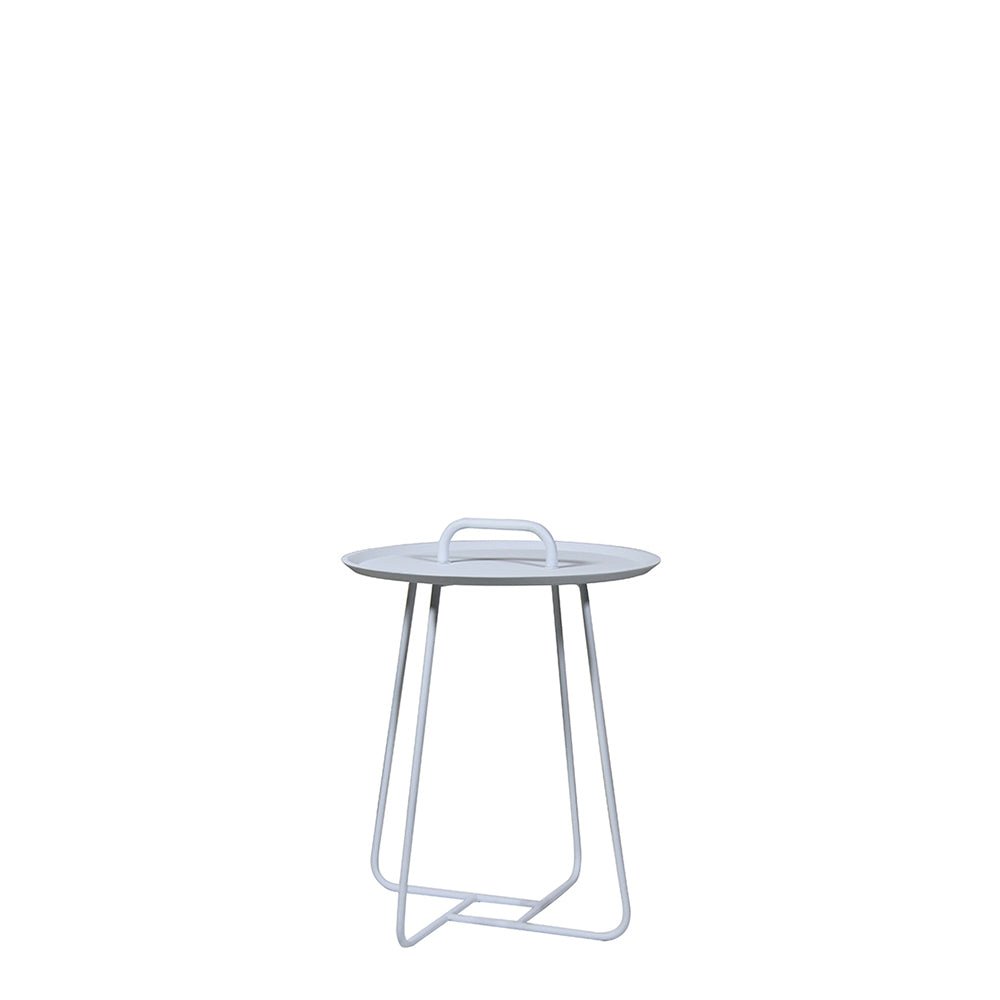 ROCCO LIFT SIDE TABLE / WHITE (INDOOR-OUTDOOR) - Green Design Gallery