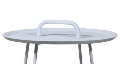 ROCCO LIFT SIDE TABLE / WHITE (INDOOR-OUTDOOR) - Green Design Gallery
