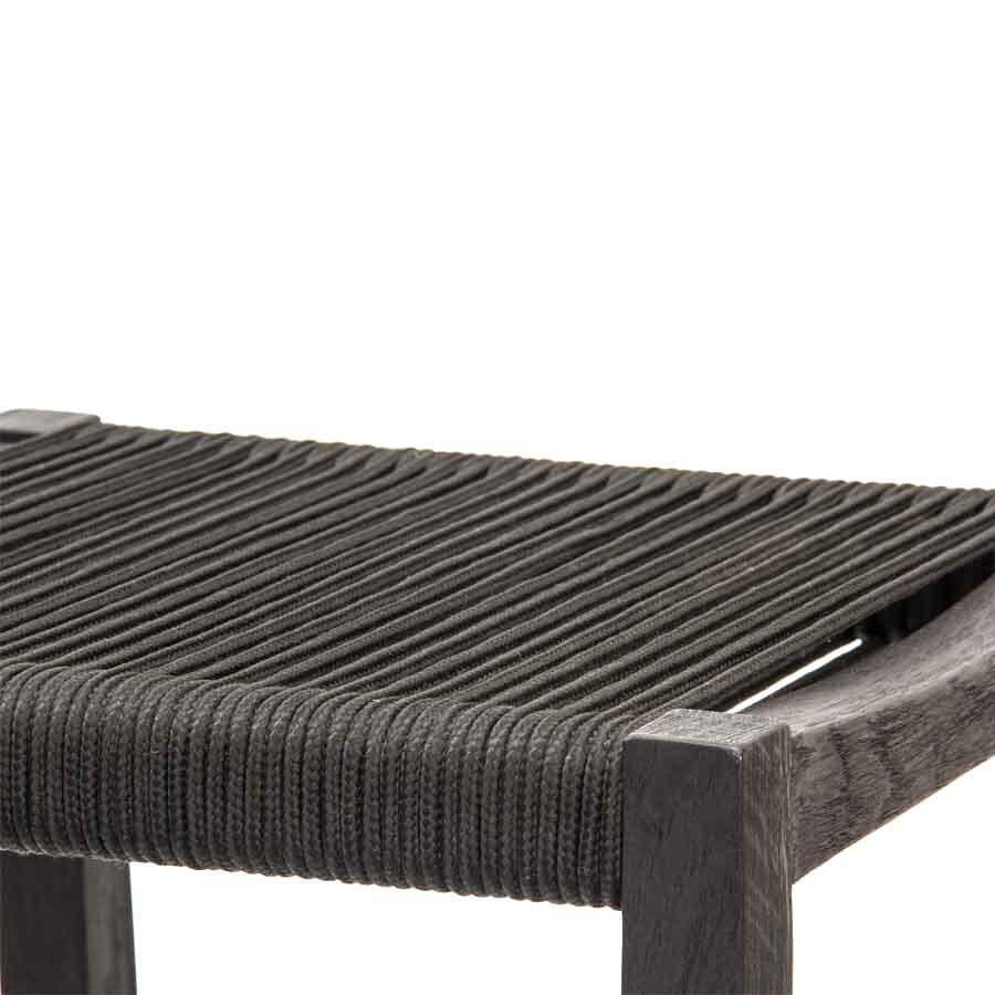 RODOS BARCHAIR | BLACK ROPE + BLACK OAK - Green Design Gallery