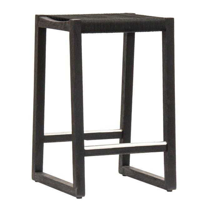 RODOS BARCHAIR | BLACK ROPE + BLACK OAK - Green Design Gallery