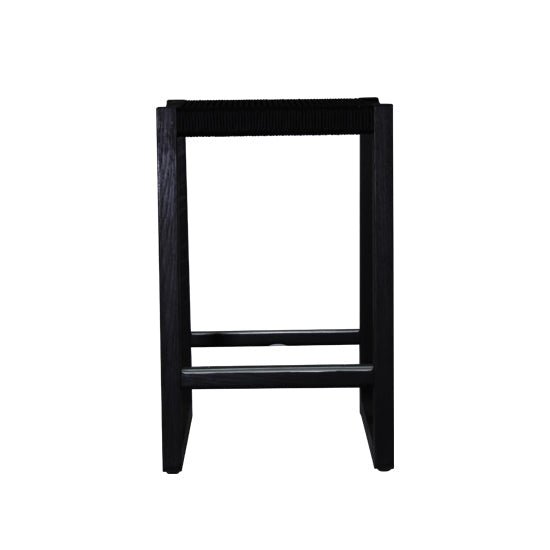 RODOS BARCHAIR | BLACK ROPE + BLACK OAK - Green Design Gallery