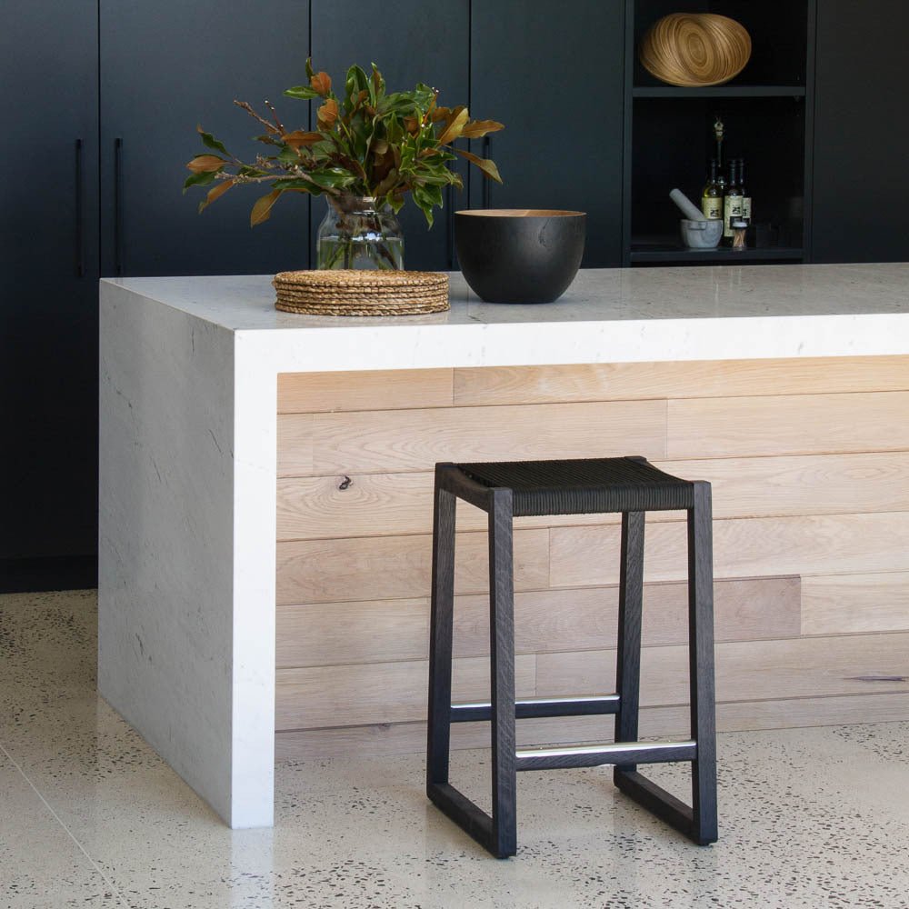 RODOS BARCHAIR | BLACK ROPE + BLACK OAK - Green Design Gallery