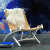 ROXY LOUNGE FOLDING CHAIR / WHITE + NATURAL - Green Design Gallery